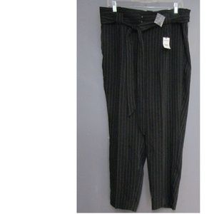 NEW Express Ankle High Rise Pants Tie Belt 12P